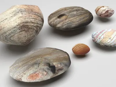 Jupiter Rocks Set 3D model