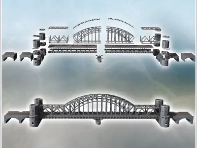 Remagen or Ludendorff Bridge Rhine-Westphalia Germany - Modern W 3D print model