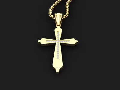 Cross Light Gold 3CP019 3DM STL 3D model