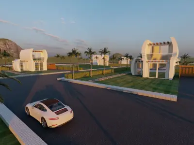 3D Dubai Villa Neighborhood  3D model