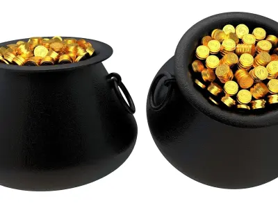 Pot of Gold 04 3D model