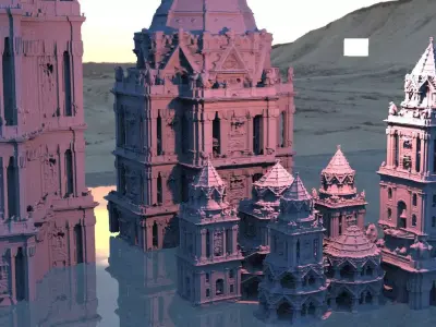 Dracula complete Castle with Towers Kit bash 3D 3D model