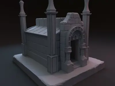 Crypt building 3D model