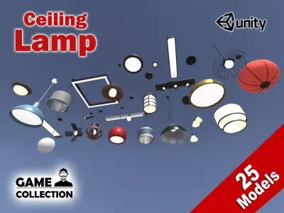 Ceiling Lamps Lowpoly Low-poly 3D model