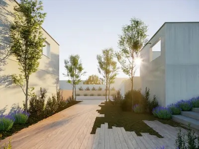 White  exterior night and day  3D model