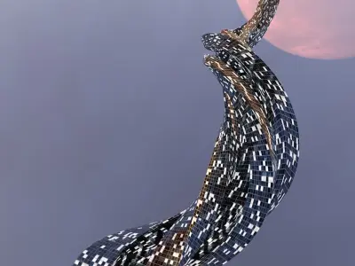 Sci Fi Tower 4 3D model