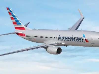  Boeing 737-800 American Airlines with Cockpit and Interior 