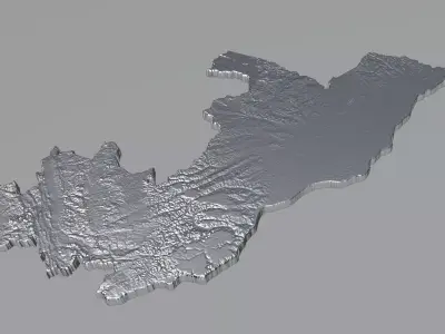 Republic of the Congo Terrain Country 3D model