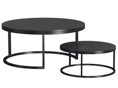 Steel wooden Scandinavion style home wood coffee table creative 3D model