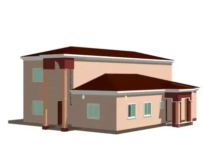 Tropical House Low-poly 3D model