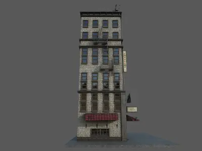 5-10 Old New york buildings Coffeshop 1930 3D model