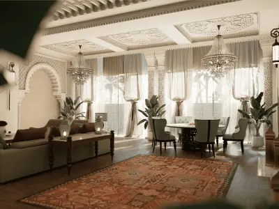 Morrocan style living room  3D model