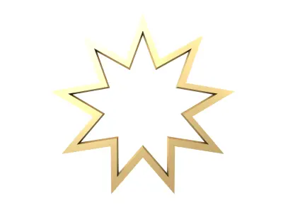 Bahai Symbol v1 002 Low-poly 3D model