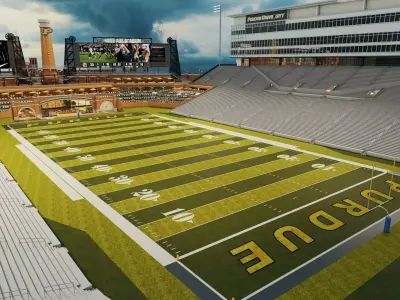 rugby stadium Low-poly 3D model