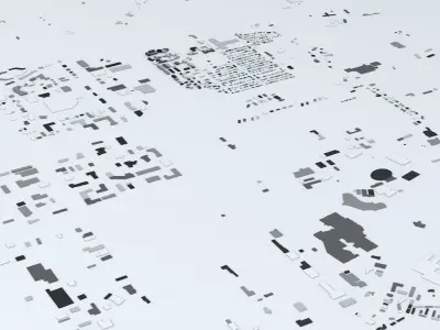 Quebec City Streets and Buildings 3D model