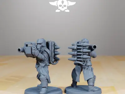GrimGuard Armored Squad 3D print model