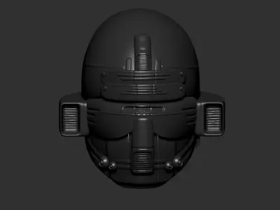 helmet high poly sculpt 3d printable ver 7 3D model 3D model 154