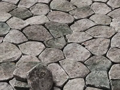 Rock stone for paving wall road flower bed 3D model