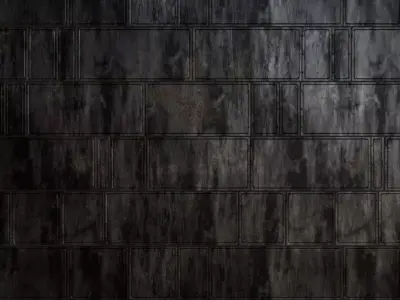 Dark Scalloped Arabesque Grille PBR SEAMLESS Texture