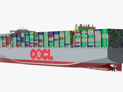  Ultra Large OOCL Hong Kong Cargo Vessel 