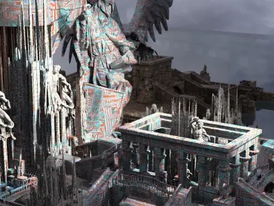 Classical Sci-Fi City Kitbash 3D model