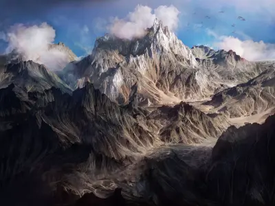 8k Summer Mountain V2 3D model