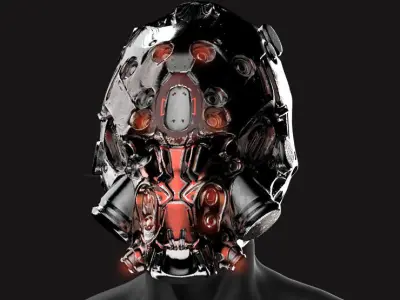 20 Scifi Helmets with Textures Ready for Games and 3D Softwares Low-poly 3D model