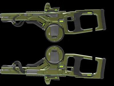 Concept Sci fi rifle 3D model purchase