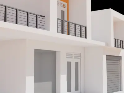 Free House Design Lowpoly Free low-poly 3D model