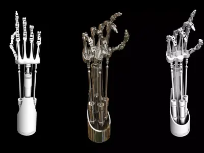 Mechanical Hand Low-poly 3D model