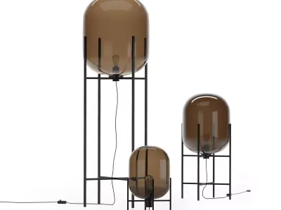 Replica Oda lamp collection - Floor and table lamps 3D model