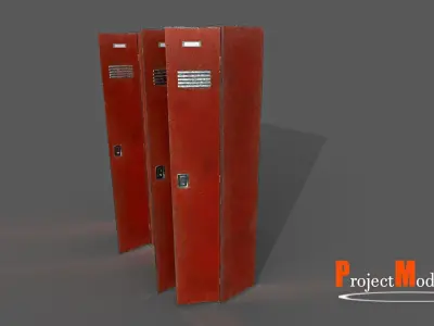 Locker Version 001 Low-poly 3D model