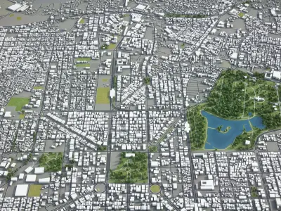 Bangalore - 3D City Model Low-poly 3D model