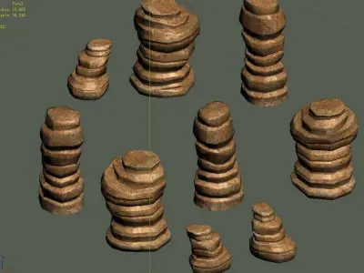 Desert - Mountain - Wind Stone 05 3D model