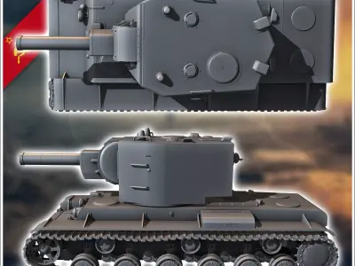KV-2 M1940 - Soviet army WW2 Second World East front Ostfront RP 3D print model