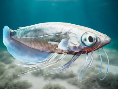 Alien Fish - Scifi Fantasy Creatures - Unreal Engine Support Low-poly 3D model