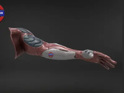 Sci fi arm v2 Game ready Low-poly 3D model