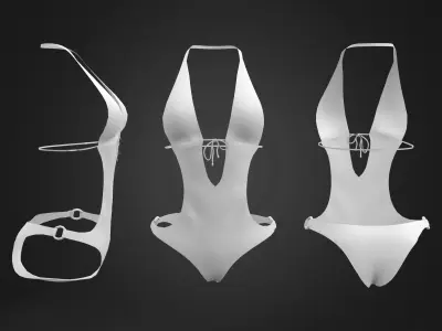 Swimsuit two swimsuits Low-poly 3D model