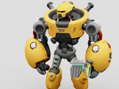 BATTLE DROID OMNIUS  RIGGED 3D model