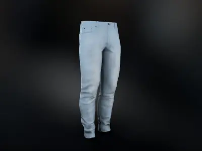 Light Blue Jeans Low-poly 3D model