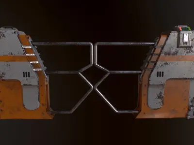 Turnstile star wars force awakens gate Low-poly 3D model