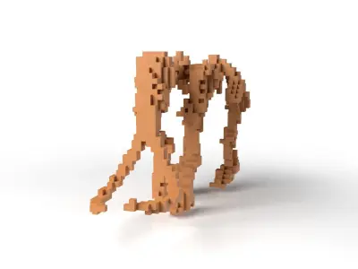 MammothSkeleton Minecraft Voxel Low-poly 3D model