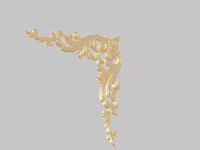 Classic frame of luxurious gold interior inlaid gold cnc 3D model