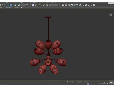 Ensemble Orb Chandelier Low-poly 3D model