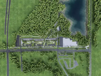 Urban Area 09 Low-poly 3D model