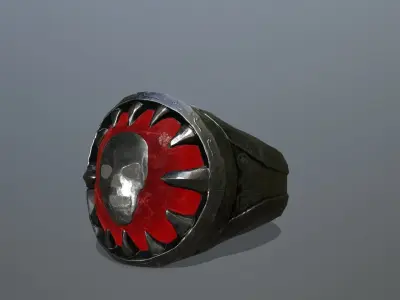 Skull Ring Low-poly 3D model