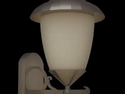 Wall hung light fixture Low-poly 3D model