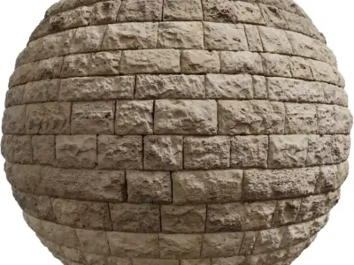 Chiseled Limestone Ashlar PBR Texture Texture
