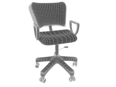 Office Chair Purple Low-poly 3D model
