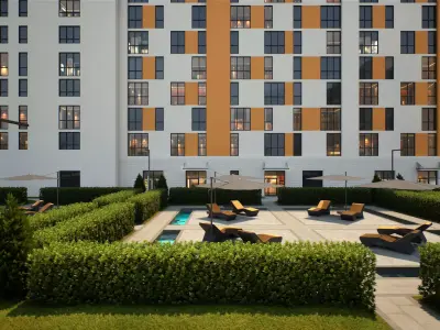 Apartment Complex - Archviz and Game Environment Low-poly 3D model